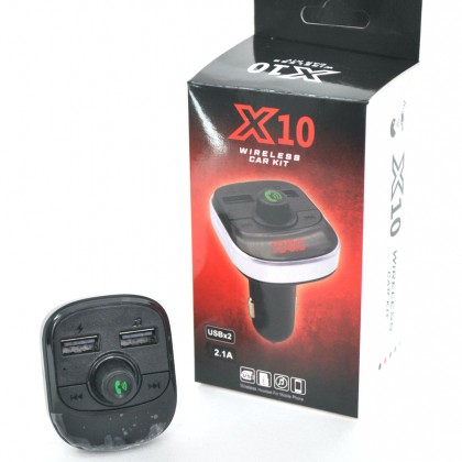 قطعة بلوتوث للسيارة مع مداخل USB موديل X10